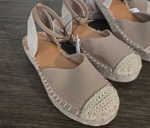 Time and Tru Tan Espadrilles with Ankle Straps